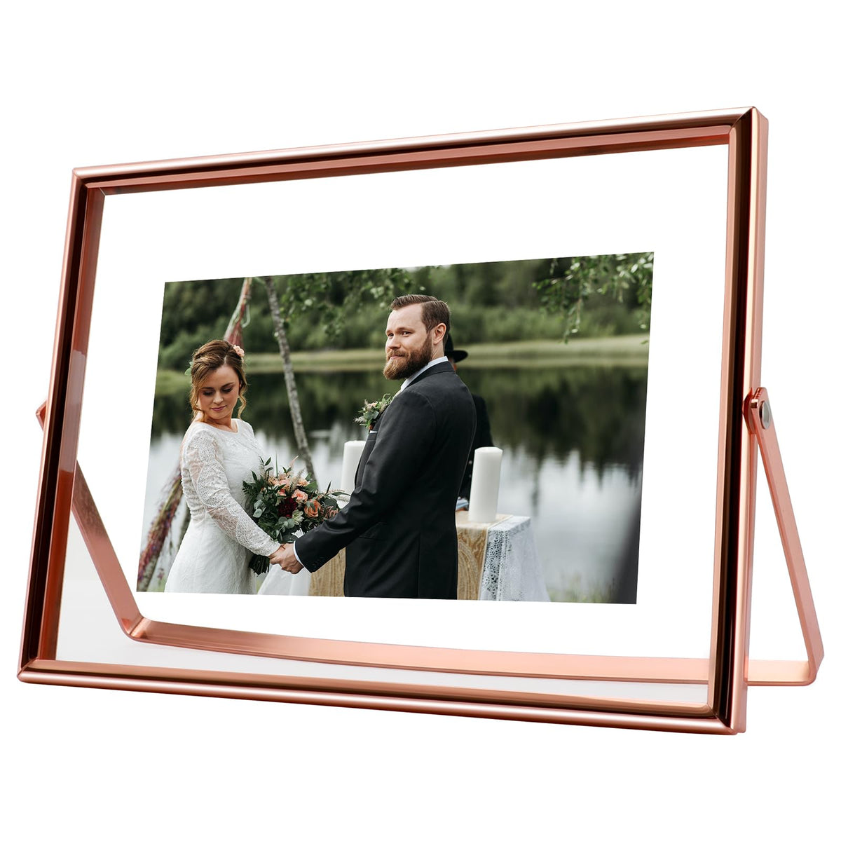 Silver Floating Frame, 4"x6", Horizontal