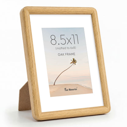 6x6 Picture Frame, USA-Sourced Walnut Wood Photo Frame with Tempered Glass, Handcrafted Rustic Farmhouse Frame for Wall & Tabletop Display, Matted to 4x4