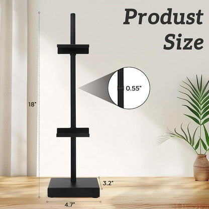 18” Black Steel Adjustable Tabletop Easel Stand,Picture Frame Holder Stand for Display,Art Easel Photo Stands for Sign,Plates,Painting,Artwork,Poster,Books