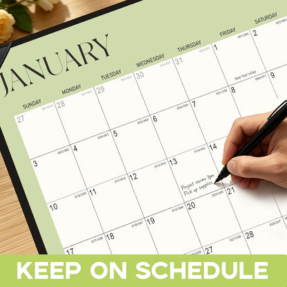 Desk Calendar 2026-2027 with Desk Mat, 18-Month Large 22" x 17" Desk Pad Calendar from Jul 2026 to Dec 2027, Seasonal Theme Desktop Monthly Calendar for Home Office School