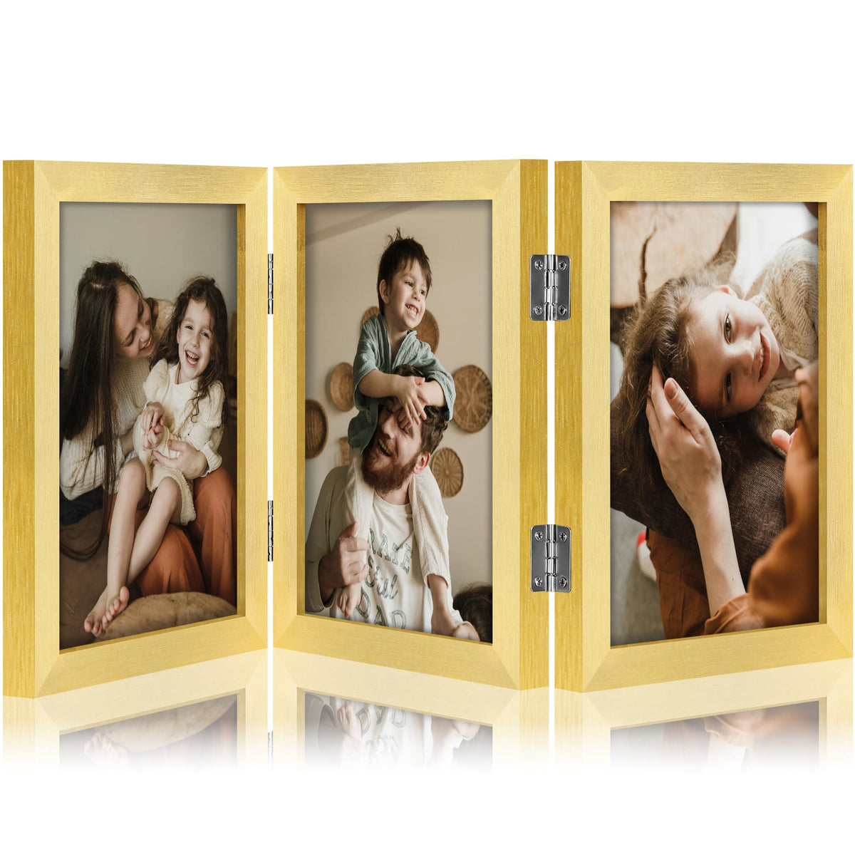 decorUhome Black Triple 4x6 Picture Frame Vertical