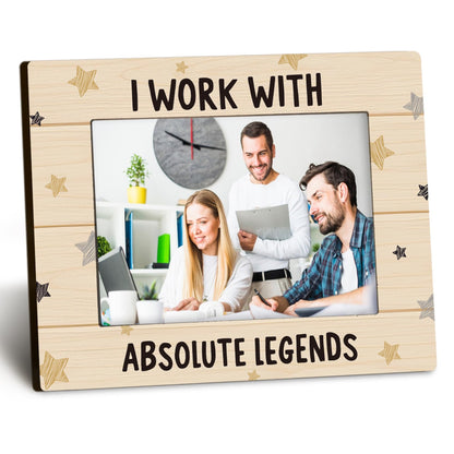 Coworkers 4x6 Picture Frame, Retirement Farewell Photo Frame, Best Retired Gifts for Coworkers Leaving, I Used to Work with Absolute Legends Picture Photo Frames for Desk Decor