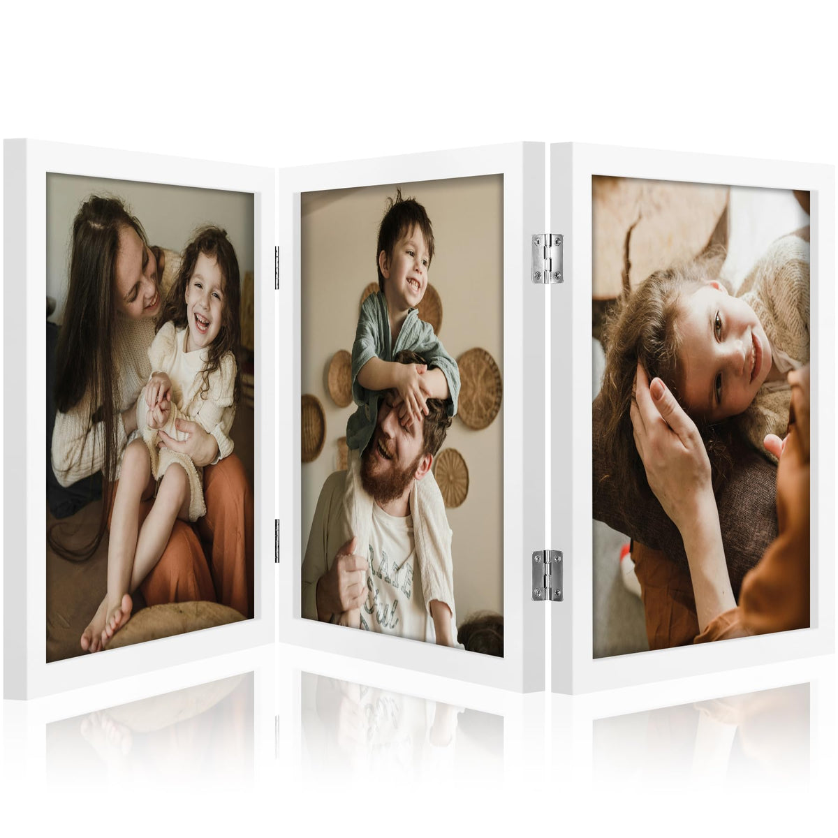 decorUhome Black Triple 4x6 Picture Frame Vertical