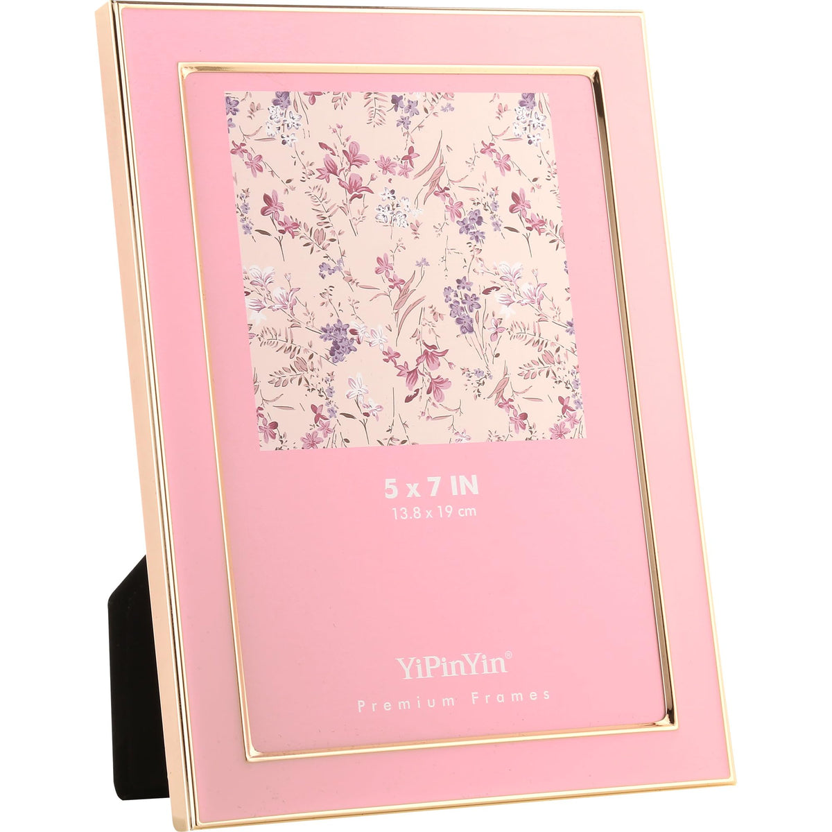 YiPinYin 5x7''Jasper Green Enamel Picture Frames with Gold-Plated Metal Frame Design,HD-Real Glass & Velvet Back,for Countertop,Tabletop Display,Bookshelf,Wall Décor