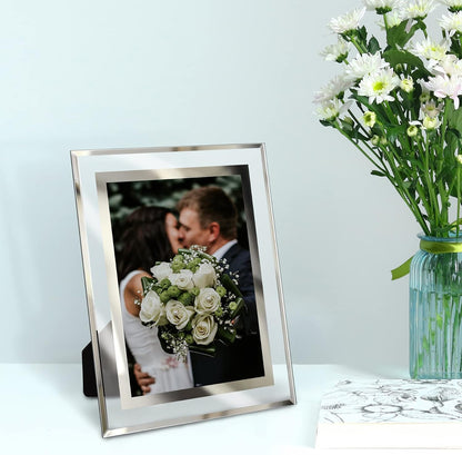 LUCKYLIFE 8x10 Picture Frame Glass for Tabletop Display Vertical or Horizontal, Photo Frames, 1 Pack