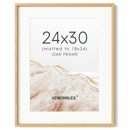 4x6 Picture Frame, USA-Sourced Natural Maple Wood Photo Collage Frame with HD Tempered Glass, Modern Simple 4 x 6 Wooden Frame Matted to 3.5x5, Gallery Wall Frames for Art, Wall or Tabletop Display
