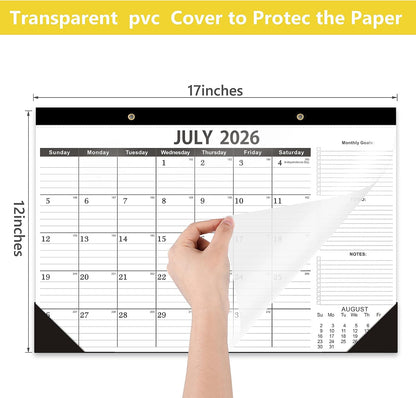 Desk Calendar 2026-2027 -18 Months-JULY 2026 to December 2027,Desk calendar 2026-2027,12x17 in,Calendar 2026-2027,Office Desk Calendar 2027