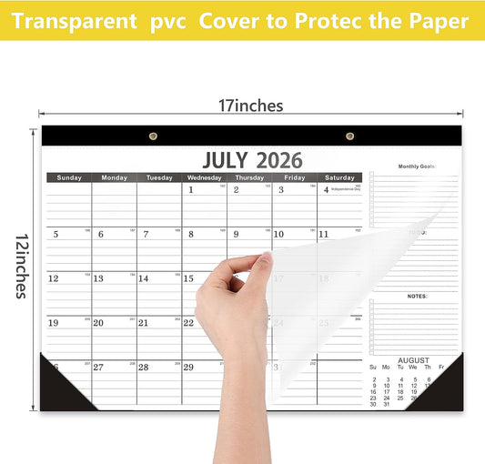 Desk Calendar 2026-2027 -18 Months-JULY 2026 to December 2027,Desk calendar 2026-2027,12x17 in,Calendar 2026-2027,Office Desk Calendar 2027