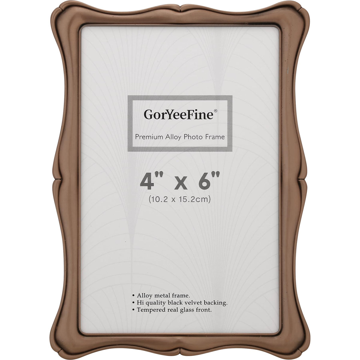 5 x7'' Premium Alloy Gold Photo Frame - Luxury Display Hi End Décor Picture Frames 7x5'' with Velvet Backing,Hi End Décor Metal Frames