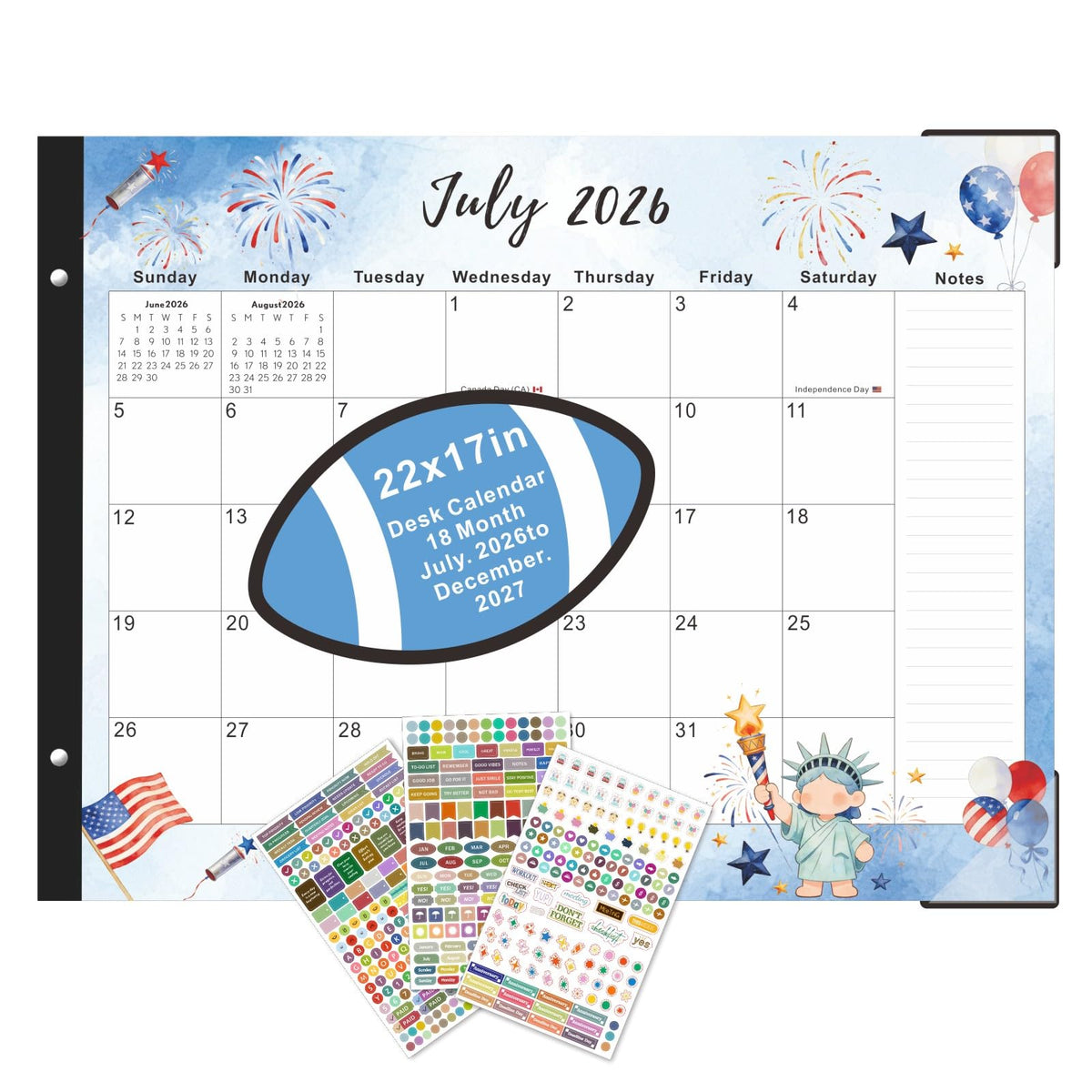 Large Desk Calendar 2026-2027 22x17 Inches,18 Month