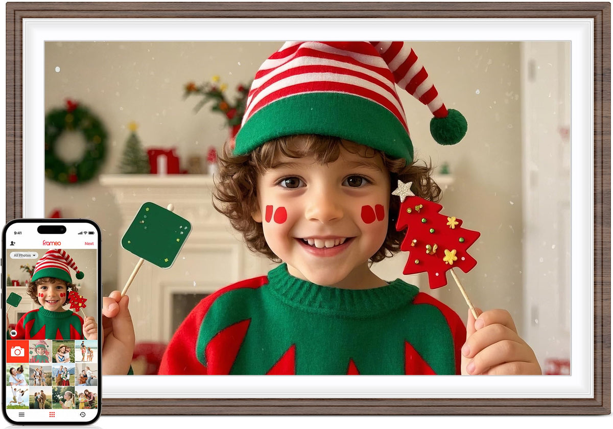 Frameo Digital Picture Frame,10.1" Electronic Photo Frames WiFi, 32GB