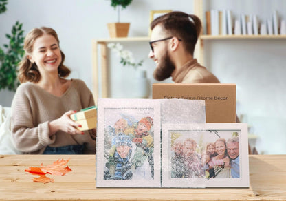 5x7 Vertical Horizontal Double Picture Frame, White Modern Wood Frame