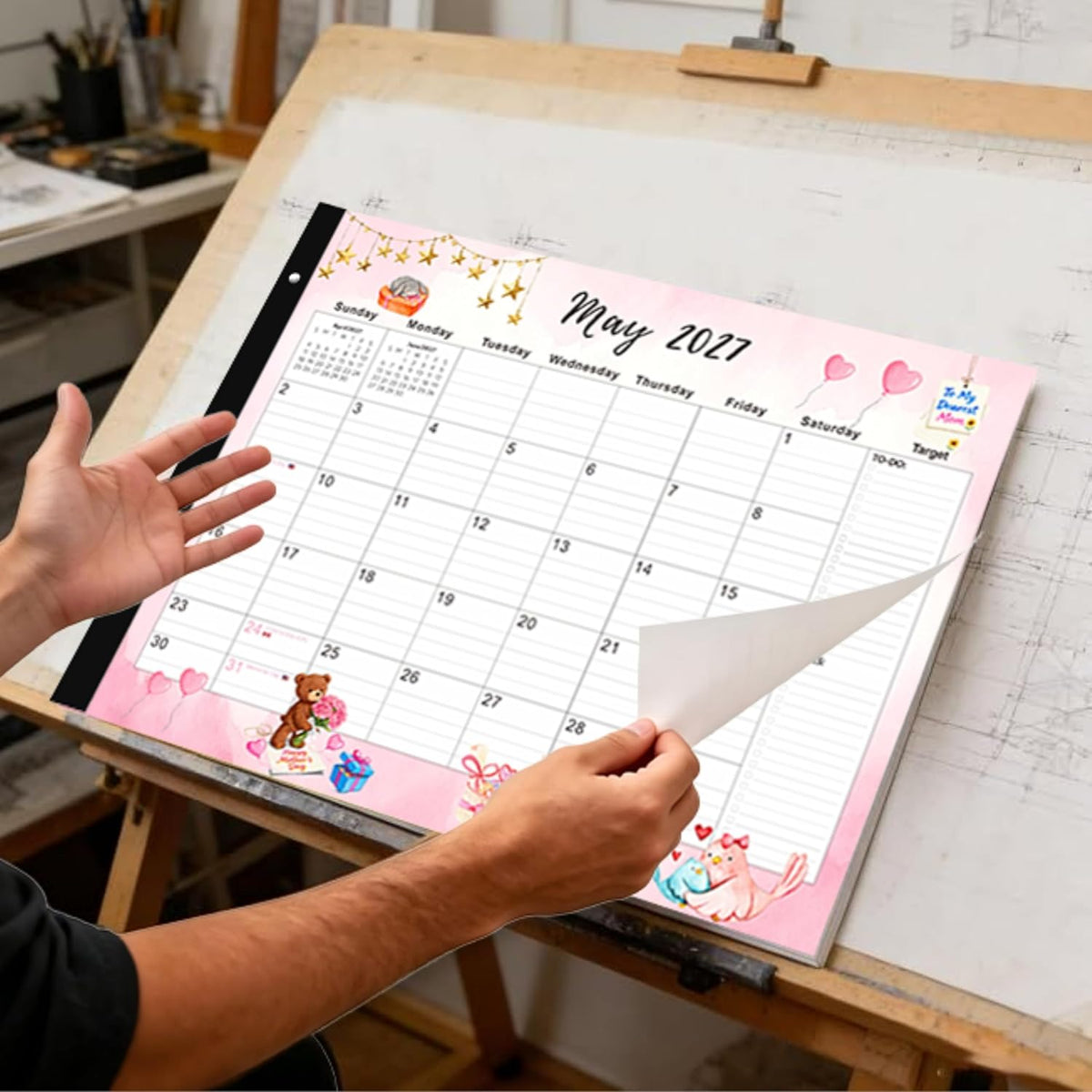 Large Desk Calendar 2026-2027 22x17 Inches,18 Month