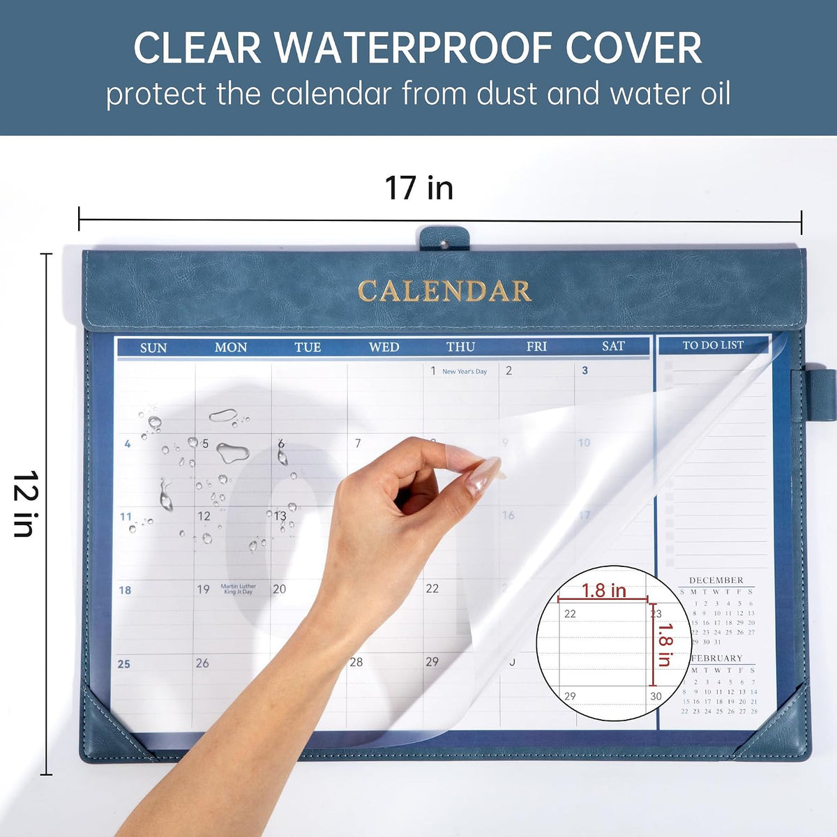 Yoment Desk Calendar 2026-2027, 17" x 12", from Now - Dec 2027(18 Months)