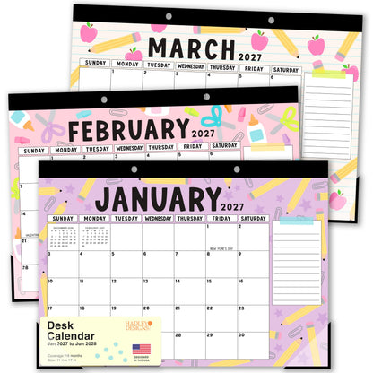 Large Desk Calendar 2026 - Desktop Calendar 2026-2027