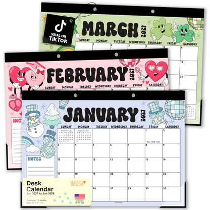 Large Desk Calendar 2026 - Desktop Calendar 2026-2027