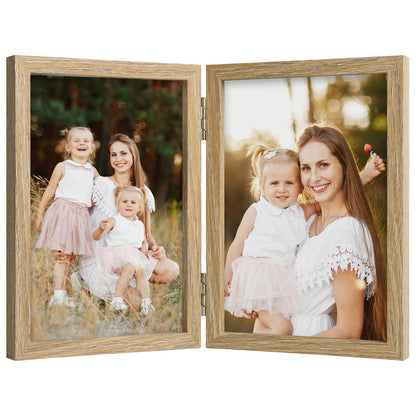 5x7 Triple Picture Frame Tabletop Display for Photos Pink