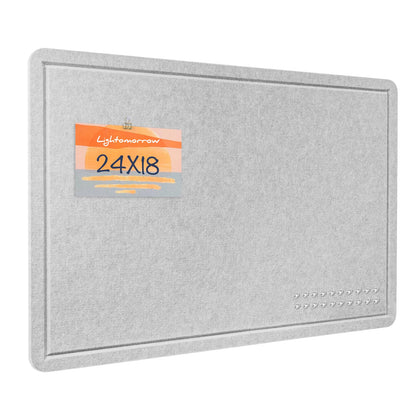 Felt Bulletin Board 36x24 inches, Decorative Pin Board for Home & Office
