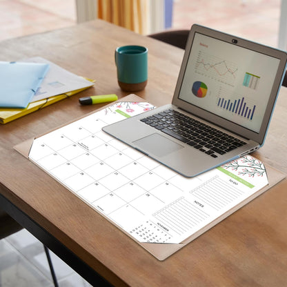 Desk Calendar 2026 with Desk Mat – 22" x 17" Large Desk Pad Calendar Runs from July 2026 to December 2027, Floral Design Desktop Calendar with To Do List, Personal Desk Calendar Planner for Home, Office