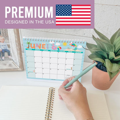 Small Desk Calendar 2026-2027 Standing Flip - 2026 Desk Calendar Small