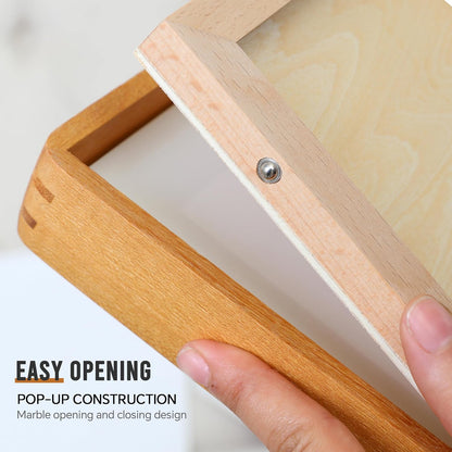 Wooden Picture Frames, 2.5x3.5 Small Polaroid Picture Frame Matted to 2x3 with Plexiglass, Teak Solid Natural Wood Tiny Photo Frame, For TableTop and Wall Mounting