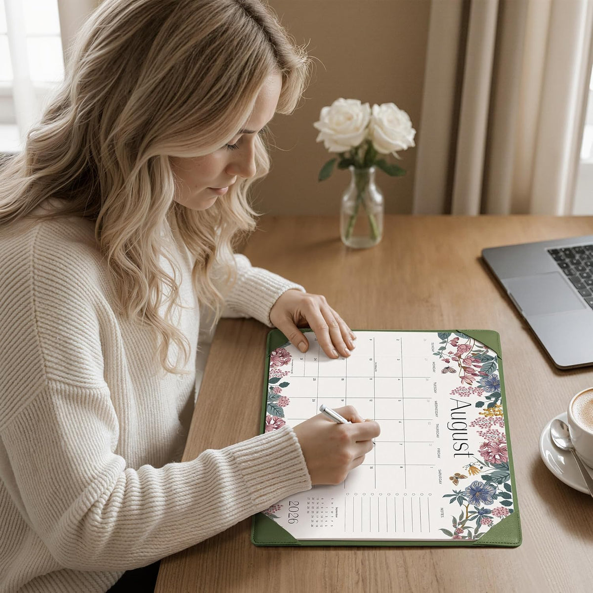 Cabbrix Desk Calendar 2026-2027 with Desktop Mat, Desk Pad Calendar From July 2026 to December 2027 15x12 inch, Desk Blotter Calendar for Home Office and School, Easy Planning, Gift for the Holidays
