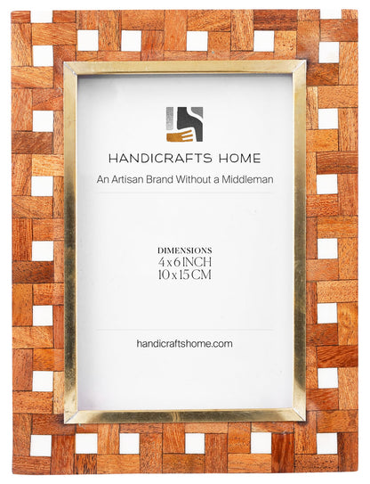 Handicrafts Home Handmade 5x7 Wood Picture Frame Neutral Modern Home Decor