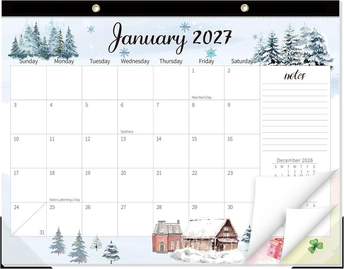 GuassLee Large Desk Calendar 2027-2028, 18 Months, 22" x 17"