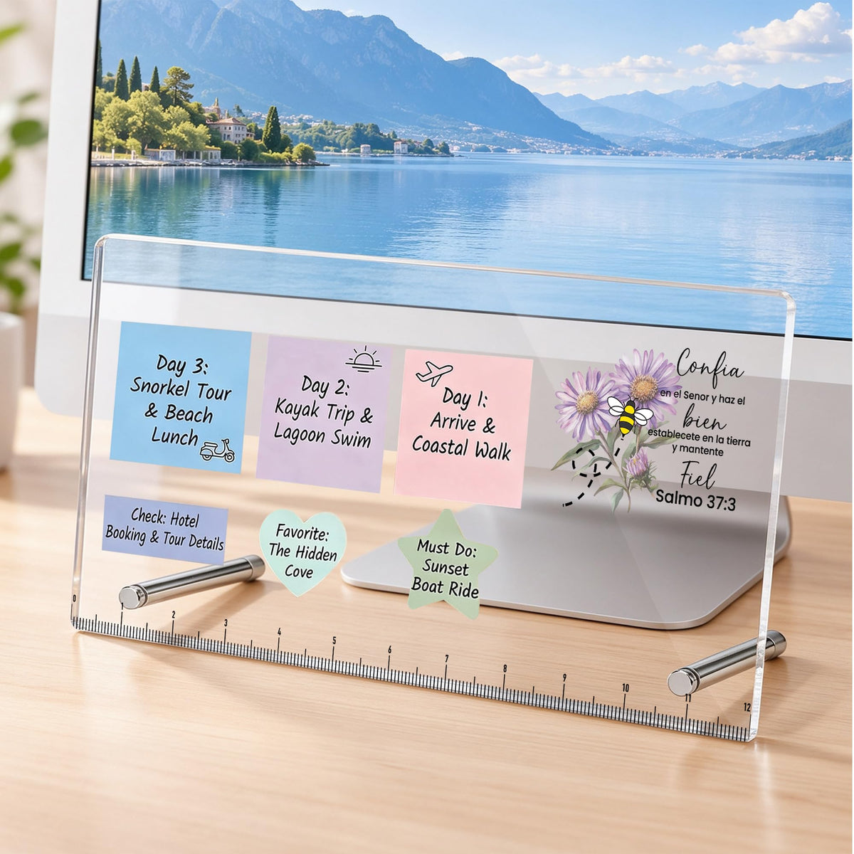 Monitor Memo Board Be The Sunshine Inspirational Acrylic Desk Note Holder