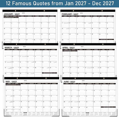 2027 Desk Calendar - JAN 2027 - DEC 2027, 12 Month Large Desk Calendar 2027