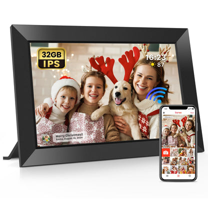 Frameo Digital Picture Frame,10.1" Electronic Photo Frames WiFi, 32GB