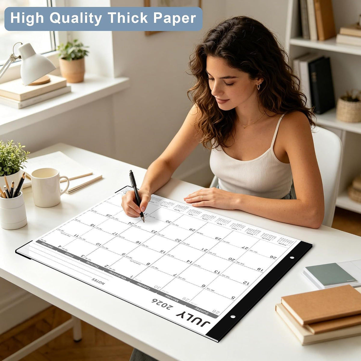 KOPEESY Desk Calendar 2026-2027, Jul 2026 - Dec 2027, 18-Month, 22" x 17"
