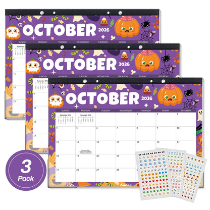 SUNEE Desk Calendar 2026 Large 22x17 from July 2026 to December 2027, Extra Large Desktop Monthly Calendar Pad 18 Months For Teacher or Office, Desk Top, Seasonal