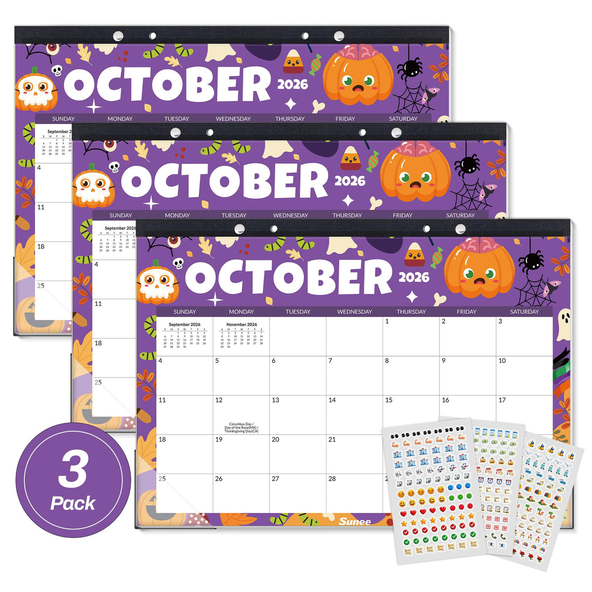 SUNEE Desk Calendar 2026 Large 22x17 from July 2026 to December 2027, Extra Large Desktop Monthly Calendar Pad 18 Months For Teacher or Office, Desk Top, Greenery