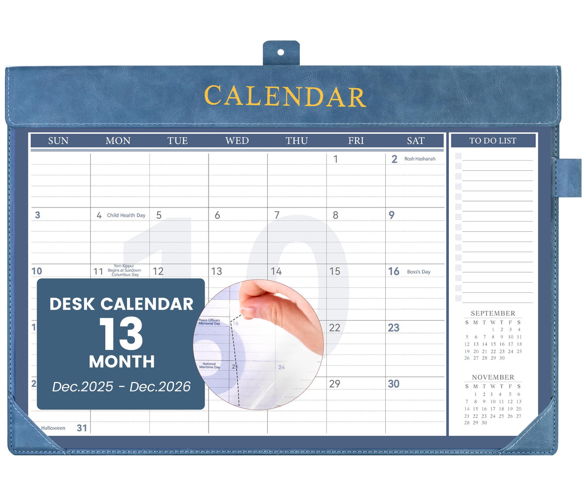 Yoment Desk Calendar 2026-2027, 17" x 12", from Now - Dec 2027(18 Months)
