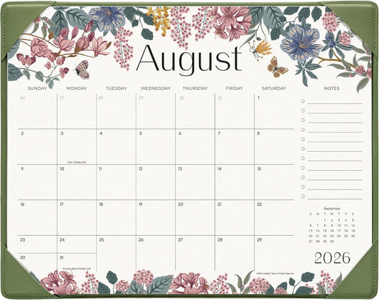 Cabbrix Desk Calendar 2026-2027 with Desktop Mat, Desk Pad Calendar From July 2026 to December 2027 15x12 inch, Desk Blotter Calendar for Home Office and School, Easy Planning, Gift for the Holidays
