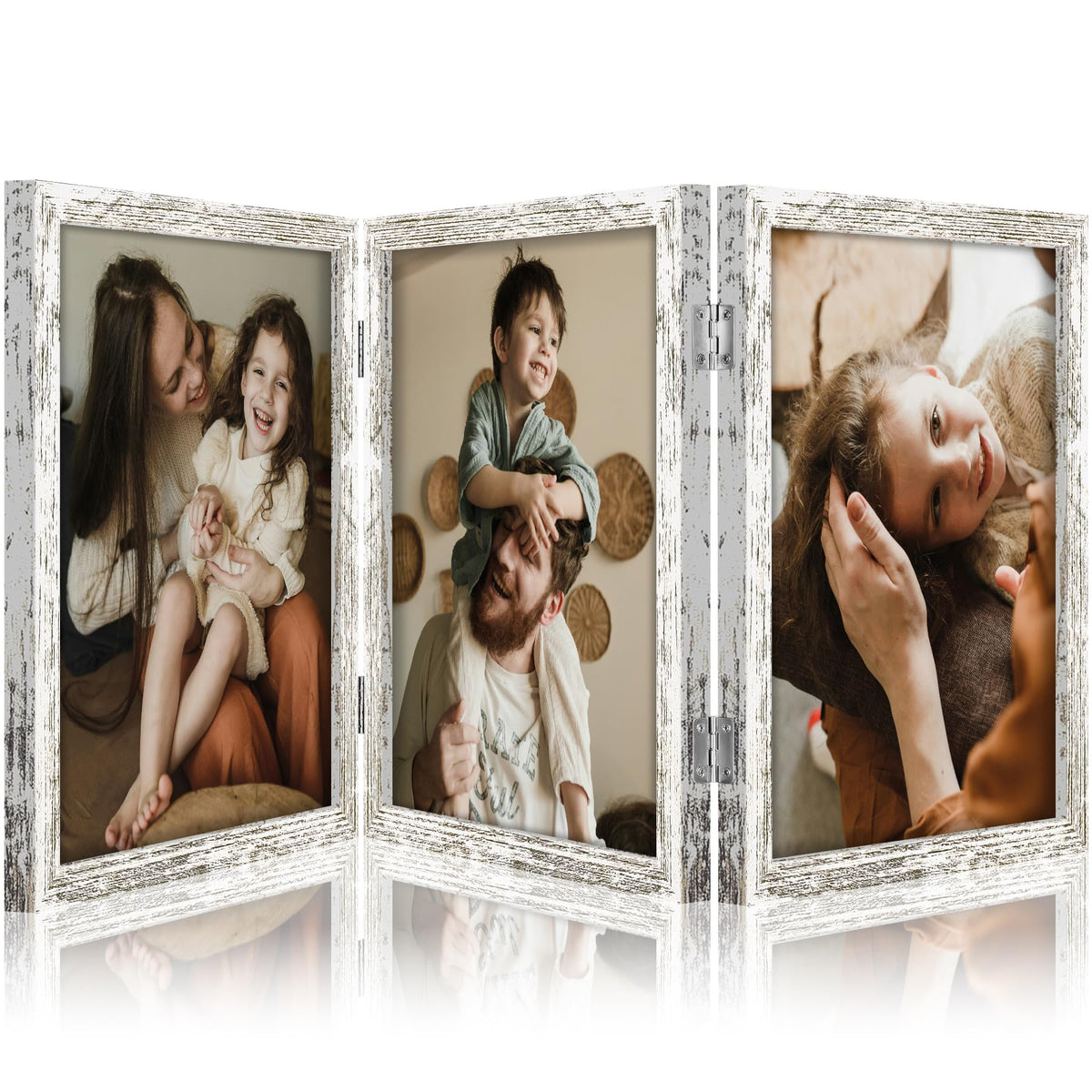 decorUhome Black Triple 4x6 Picture Frame Vertical