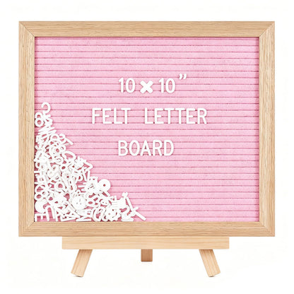 10x10" Felt Board Felt Letter Board, Changeable Message Board Word Board Letter Board Sign Bulletin Board 170 Letters with Stand, Pregnancy Announcements Baby Announcement Sign, Valentines Day Gifts Letterboard (Black)