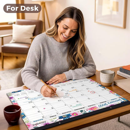 CRANBURY 2026-2027 Desk Calendar 22x17, 18-Month Monthly Planner