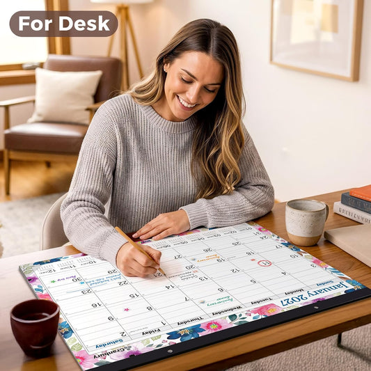 CRANBURY 2026-2027 Desk Calendar 22x17, 18-Month Monthly Planner