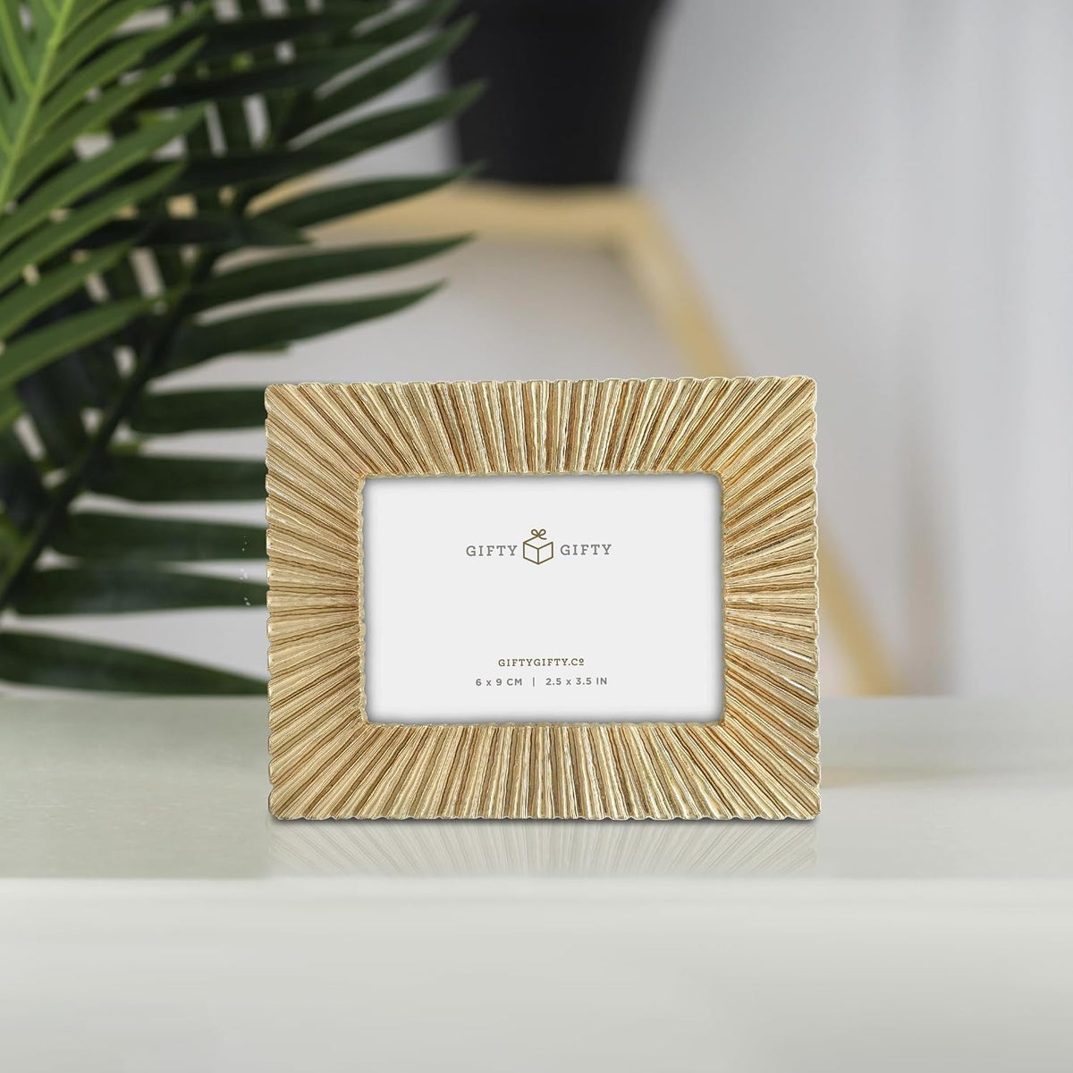 Classic Gold 1920s Mini Frame Set/Set of 3/2.5x2.5 & 2.5x3.5 In | For Tabletop Display | Perfect for Home Decor, Wedding, Graduation, Or Milestone Photos