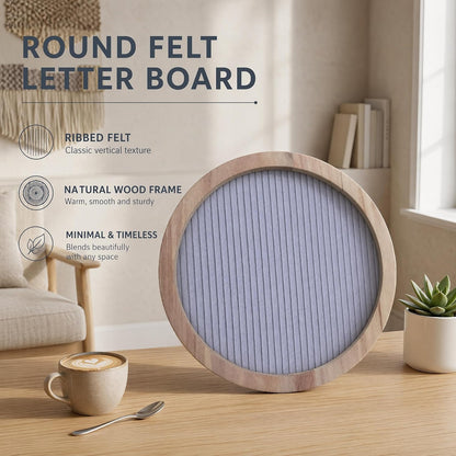 10" Round Felt Letter Board with 208 Letters
