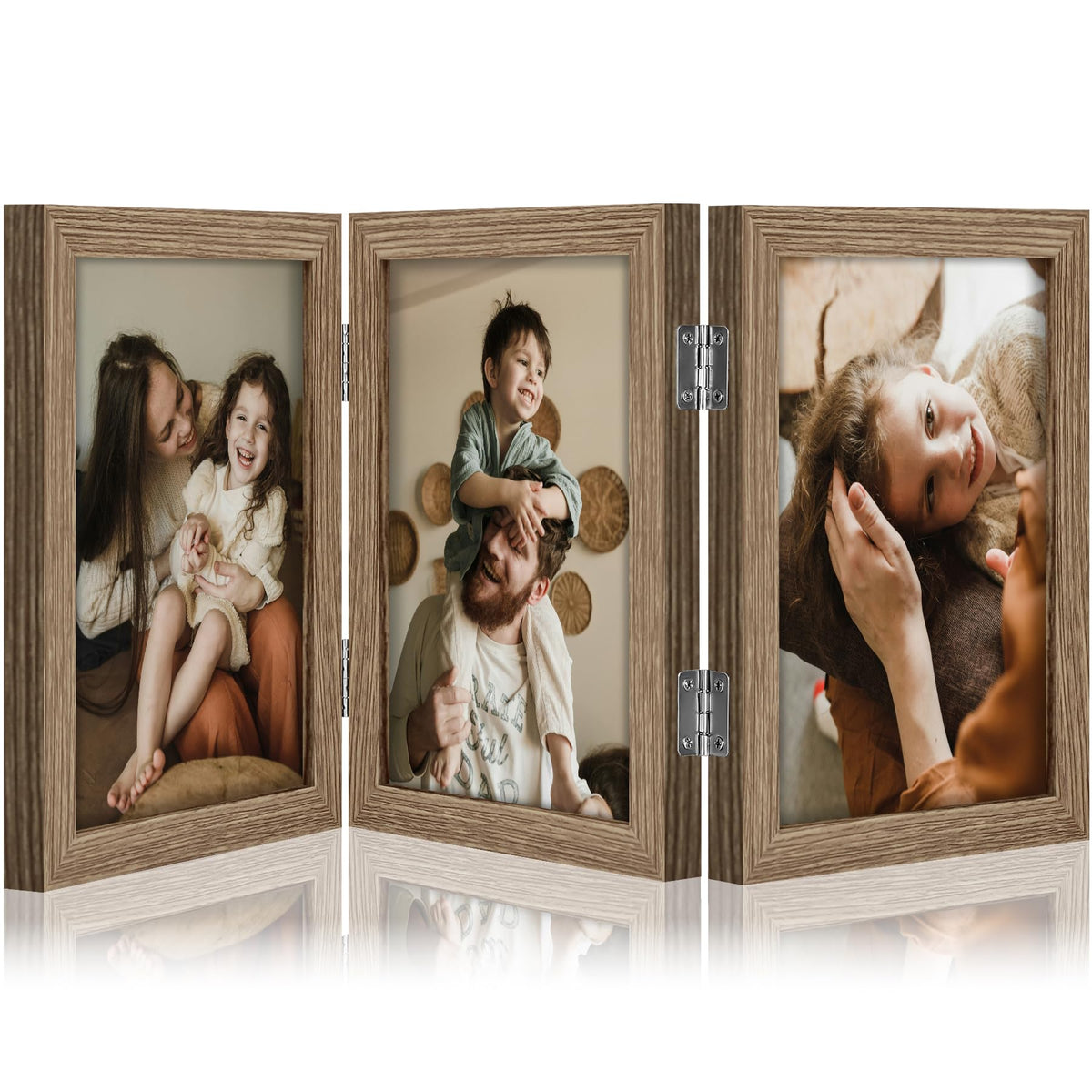 decorUhome Black Triple 4x6 Picture Frame Vertical