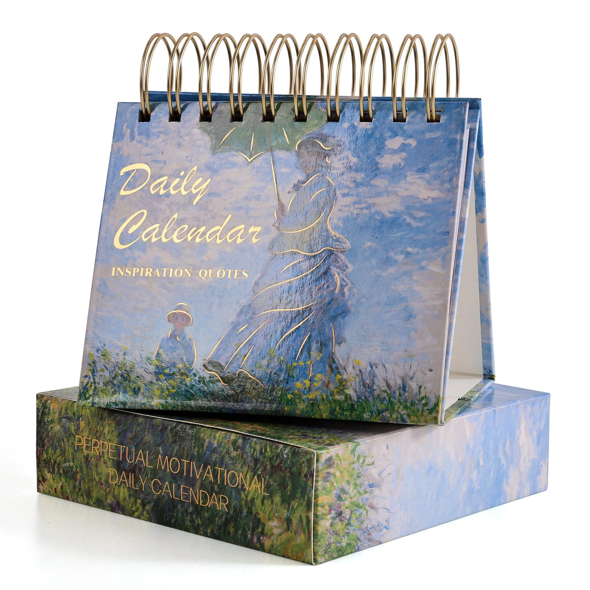 Daily Flip Calendar with Inspirational Quotes - Motivational Perpetual Calendar Desk Office Home Decor for Women, Gifts Desk Accessories for Girls Positive Affirmations