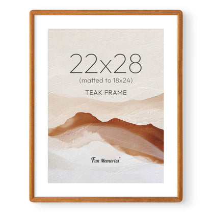 6x6 Picture Frame, USA-Sourced Walnut Wood Photo Frame with Tempered Glass, Handcrafted Rustic Farmhouse Frame for Wall & Tabletop Display, Matted to 4x4