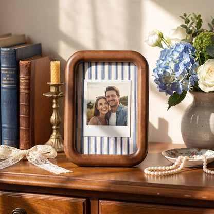 Lineshading 3.5x5 Picture Frame Solid Wood Rustic Farmhouse Wall Mount