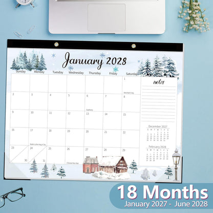 GuassLee Large Desk Calendar 2027-2028, 18 Months, 22" x 17"