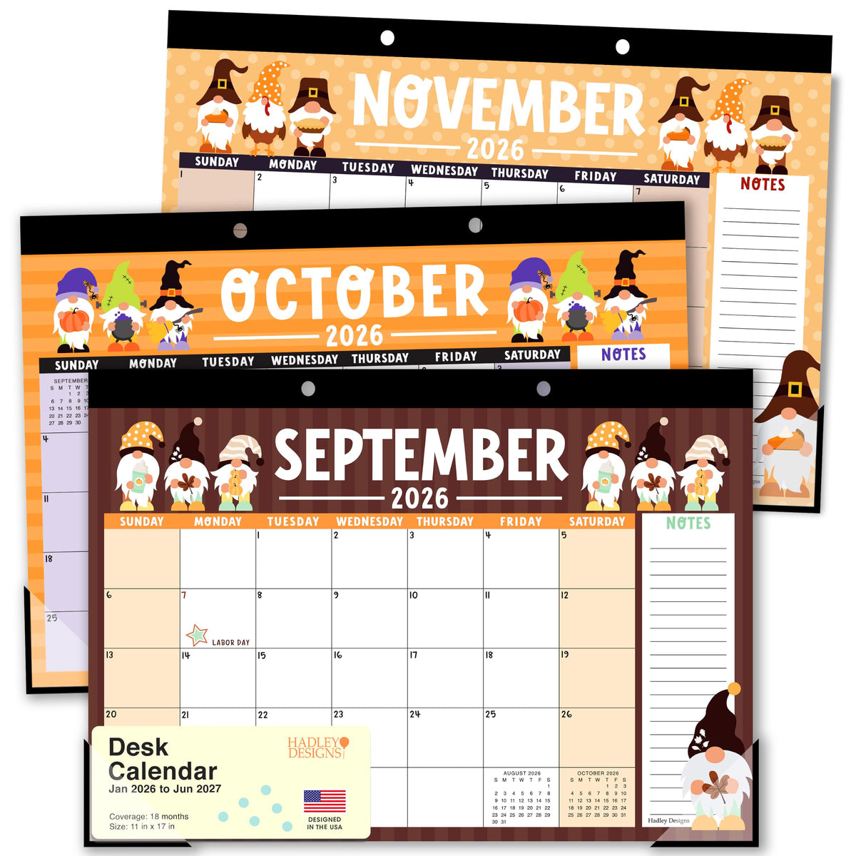 Large Desk Calendar 2026 - Desktop Calendar 2026-2027