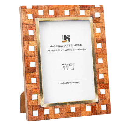 Handicrafts Home Handmade 5x7 Wood Picture Frame Neutral Modern Home Decor