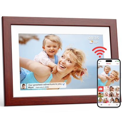 Frameo Digital Picture Frame 10.1" Electronic Photo Frames WiFi 32GB Memory